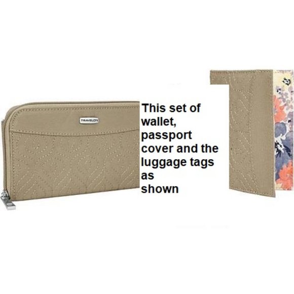 Travelon Handbags - Travelon RFID Wallet with wristlet strap, Passport Case & Luggage Tags